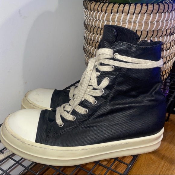 Rick Owens DRKSHDW High Leather Sneakers - Picture 1 of 8